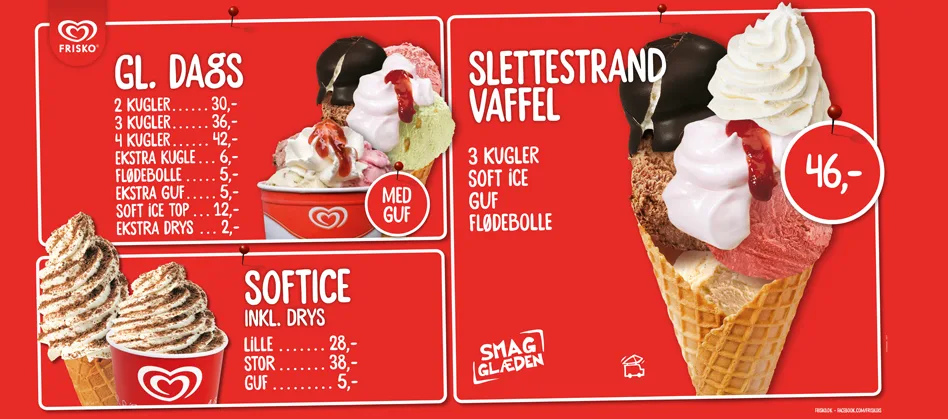 Frisko – Rentegning, isskilte, lysskilte, plakater