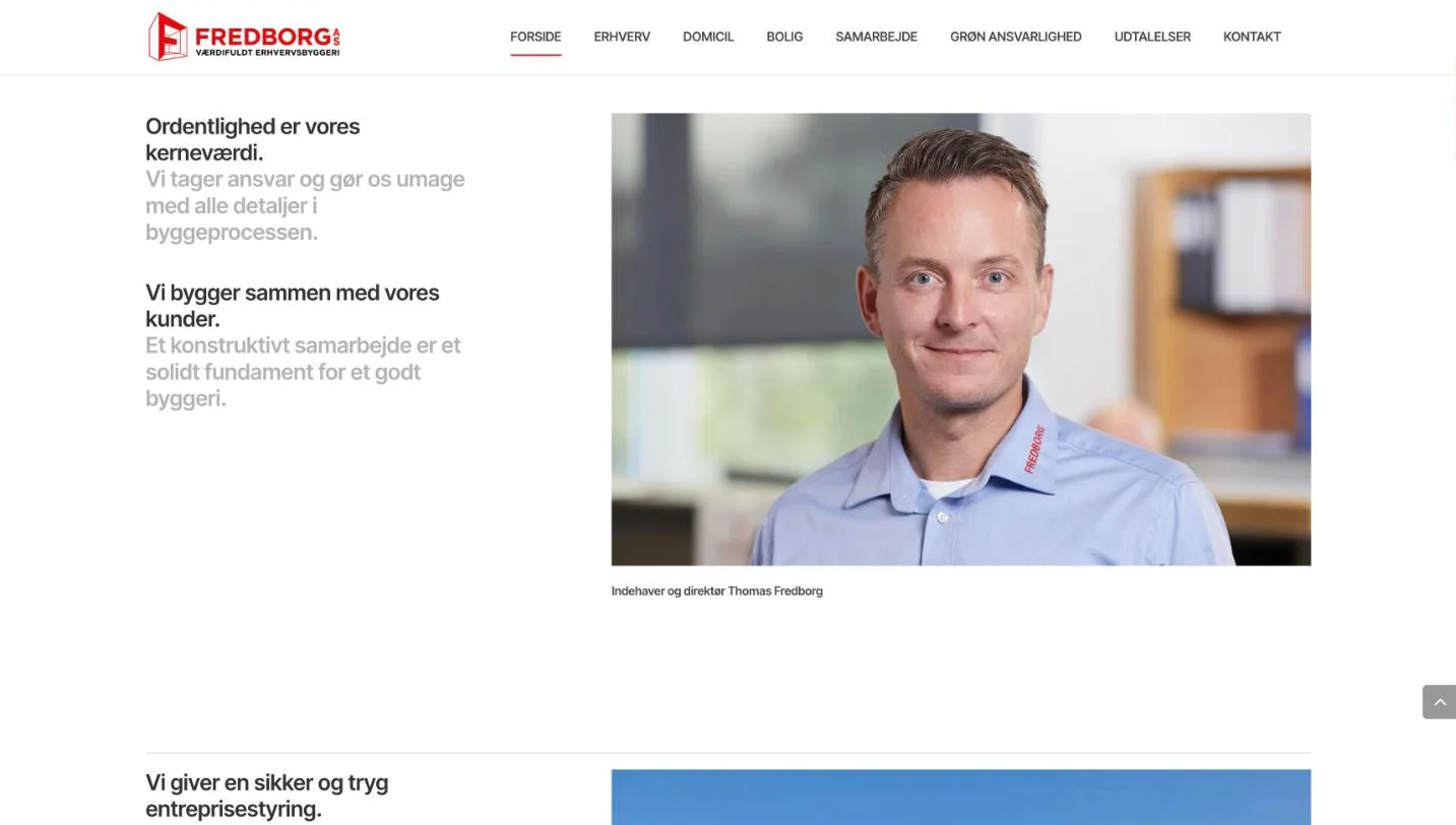 Længere nede på forsiden