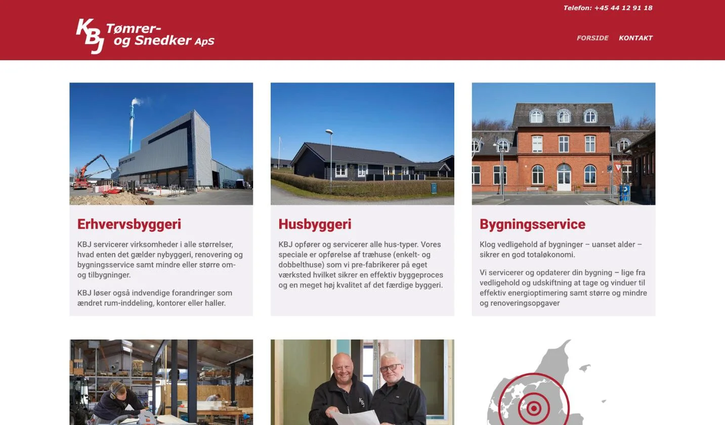 Længere nede på forsiden