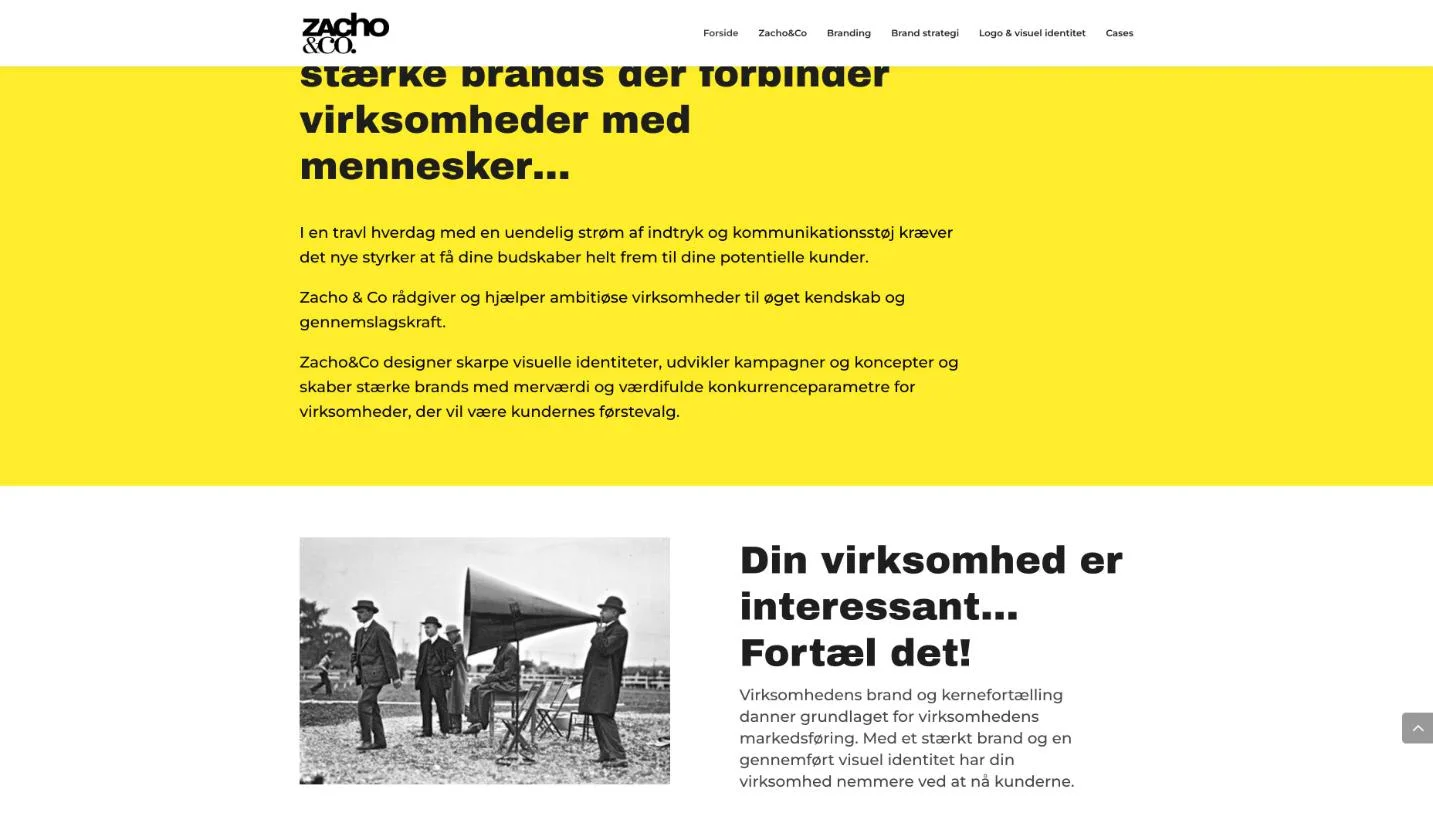 Længere nede på forsiden