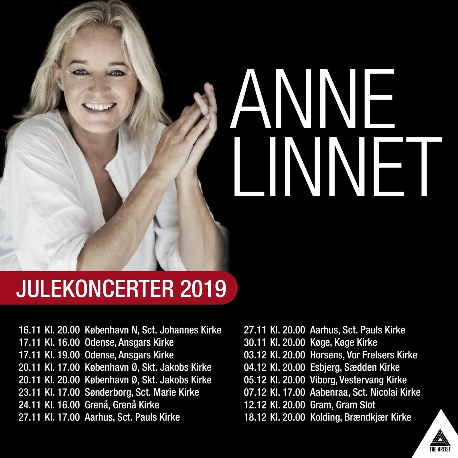 Anne Linnet – julekoncerter, flyer