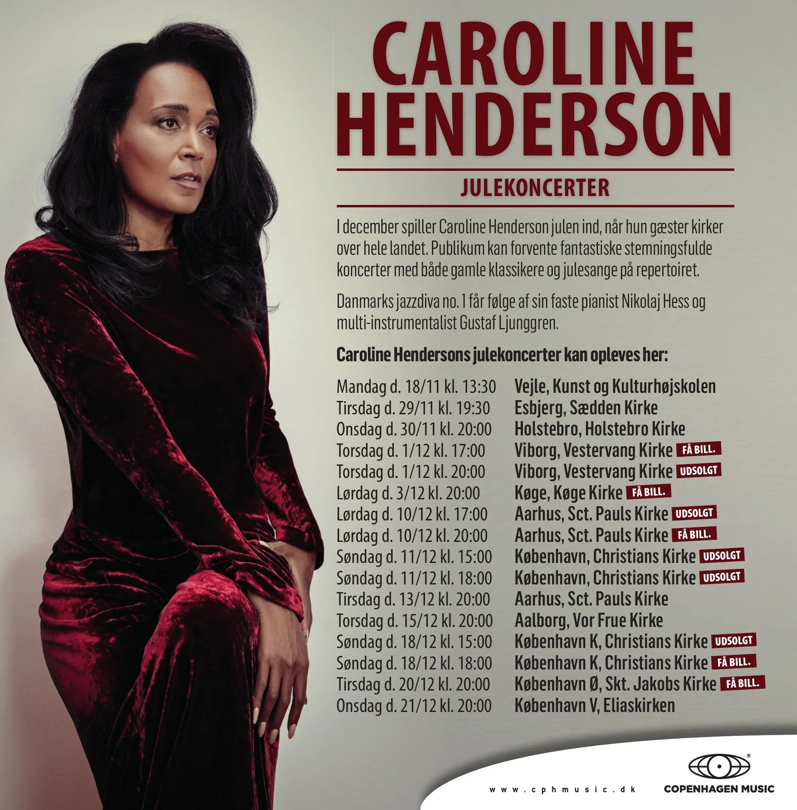 Caroline Henderson – banner med turnédatoer