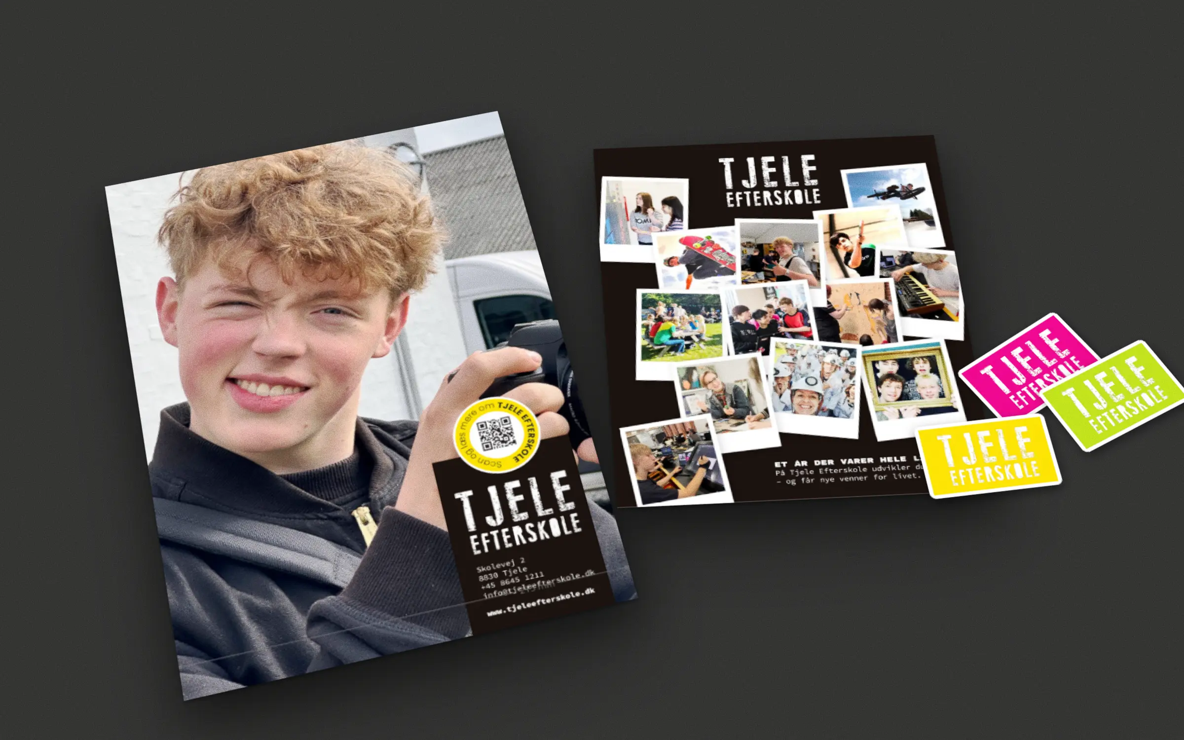 Tjele Efterskoles samlemappe og hæfte